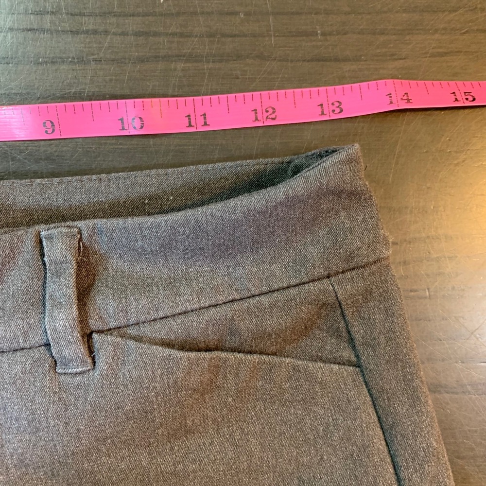Old Navy Pixie Pants Womens 2 High Rise‎ Slim Pockets Gray Career Church Office - Picture 8 of 11